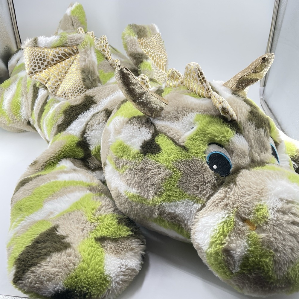 Walmart Big Promo camouflage Camo Dragon Plush Jumbo Gold Floor Pillow Fantasy